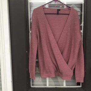 A cross over sweater